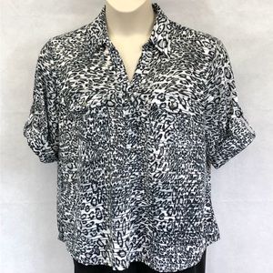 Cathy Petite Animal Print Top